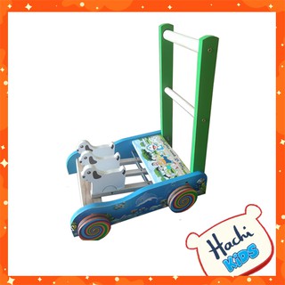Xe tập đi bằng gỗ 3 con gà cho bé yêu - Hàng cao cấp, chắc chắn