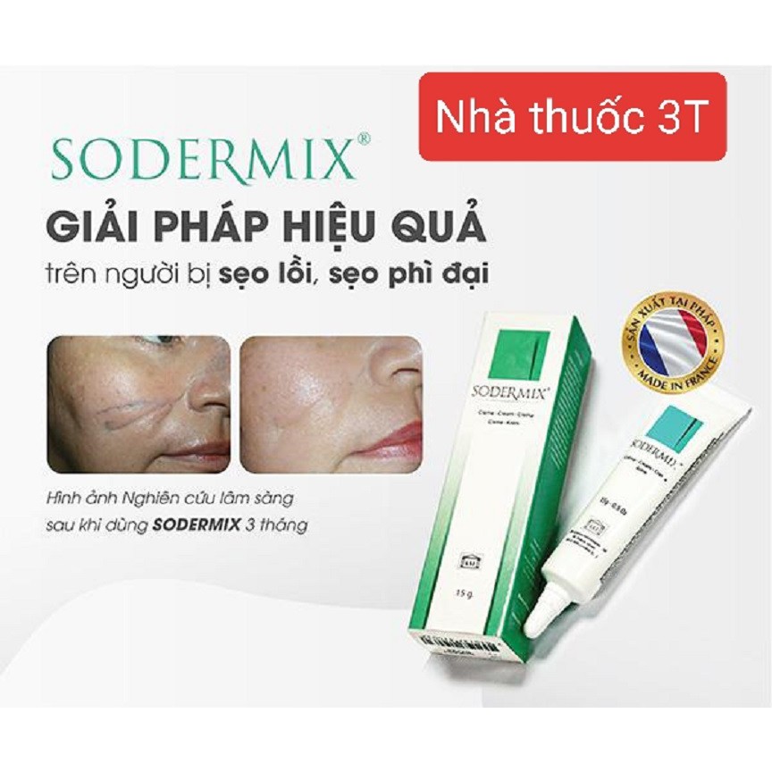 Sodermix Cream 15g- Hiệu quả với sẹo lồi, sẹo phì đại, chàm sữa, các bệnh ngoài da.