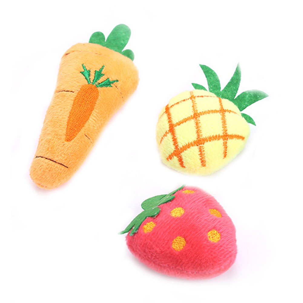 Đồ Chơi Gặm Hình Củ Cà Rốt / Quả Dứa Nhồi Bông Cho Mèo