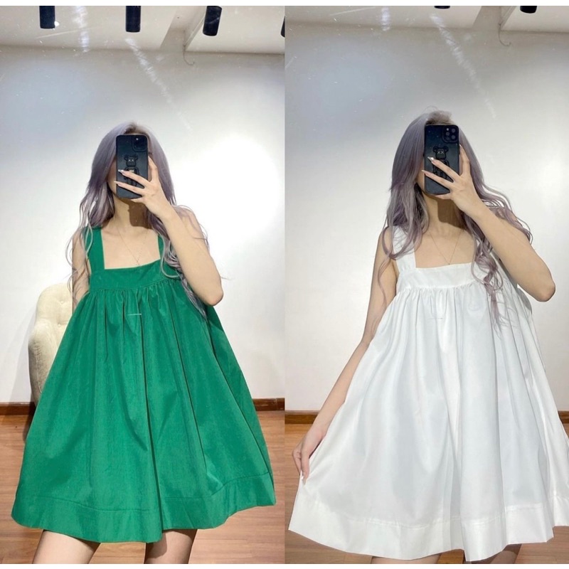 ÁO 2 DÂY BẢN TO FORM DÀI GIẤU QUẦN