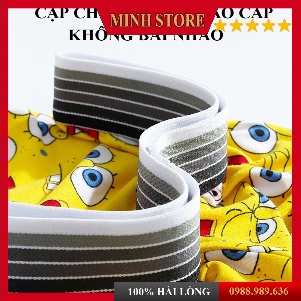 Quần Sịp đùi thun lụa in hình, Quần lót nam in hình Cotton kháng khuẩn, khử mùi cao cấp SIH02- MINHSTORE