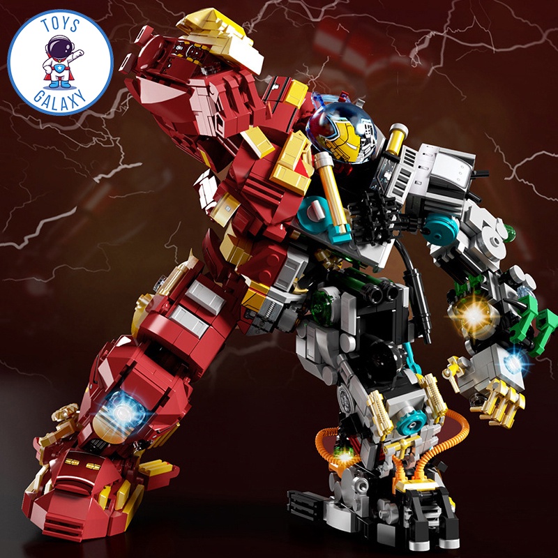 Đồ Chơi Lắp Ráp HulkBuster Iron Man MK44 Mô Hình Robot Người Sắt Biến Hình Người Máy Anti-Hulk Steel Mecha LW2081