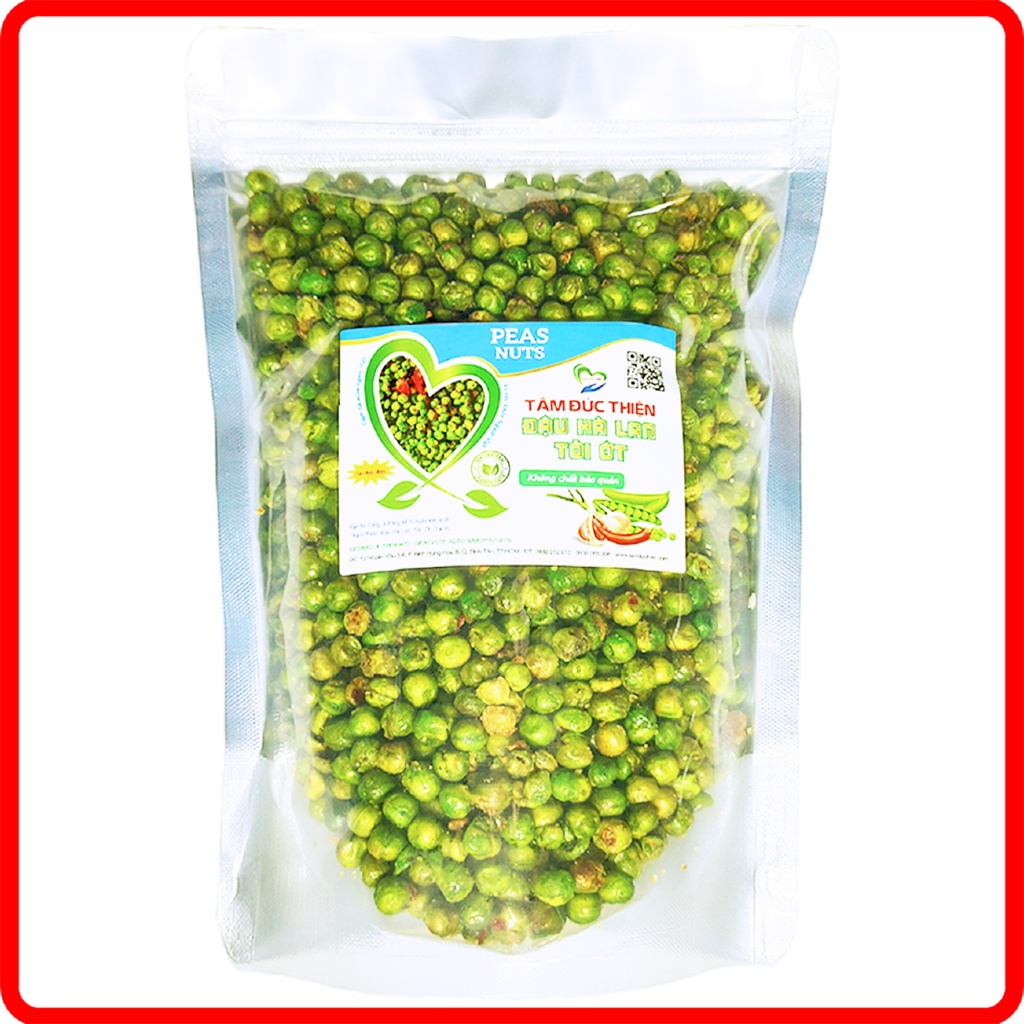 Combo 1KG: Đậu Phộng Da Cá Tỏi Ớt / Hà Lan Tỏi Ớt Tâm Đức Thiện (2 x Túi 500GR)