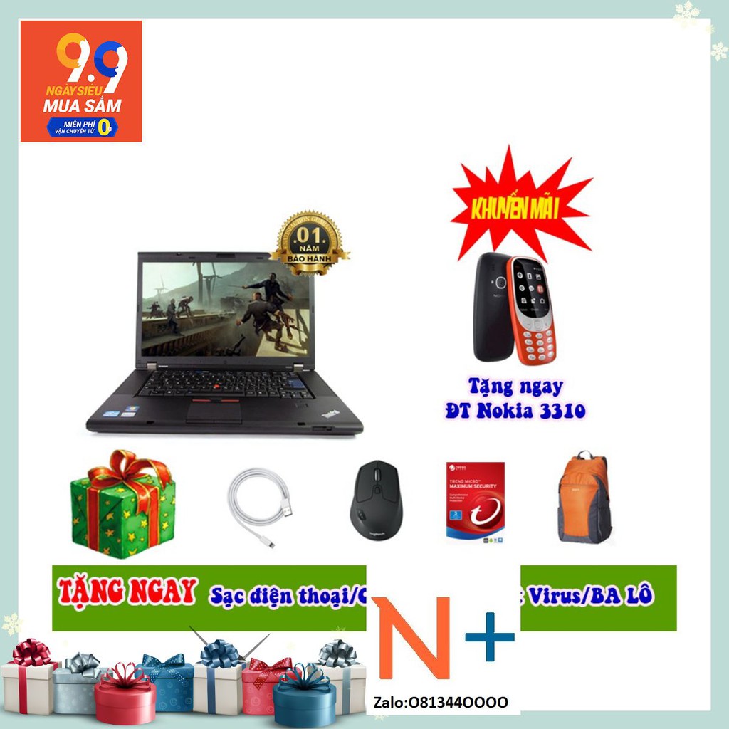 IBM THINKPAD W520 (INTEL CORE I7 2760QM 2.3GHZ, 8GB RAM HHD, 500GB, VGA NVIDIA QUADRO 1000M, 15.6INC