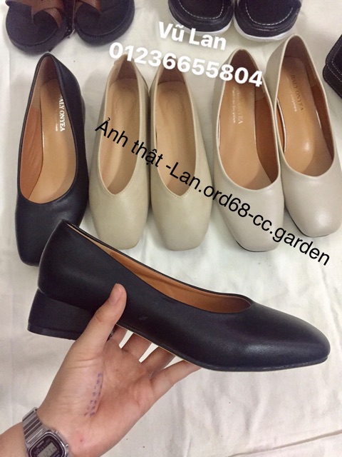 [ORDER] Giày búp bê gót 3cm giày da chắc chắn xinh xắn (có ảnh thật) | BigBuy360 - bigbuy360.vn