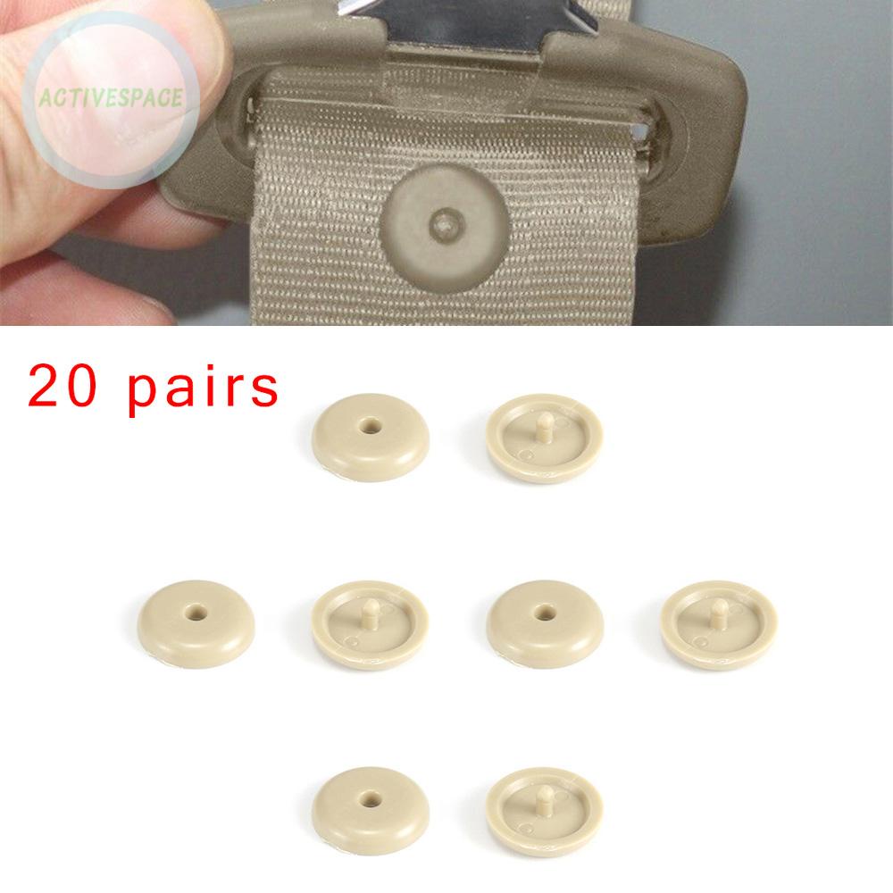 20pair Universal Seat Belt Stopper Clamp Buckle Button Fastener Safety Car Parts