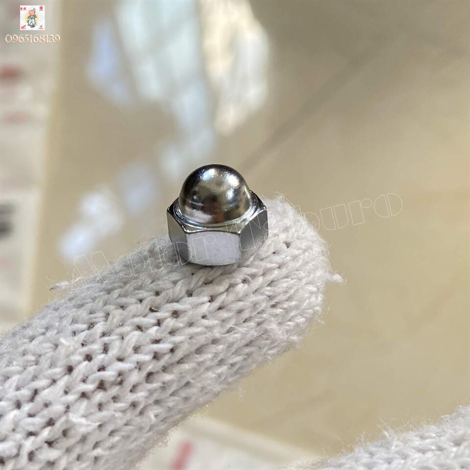 Ốc đầu chùa 6 li, xi bóng