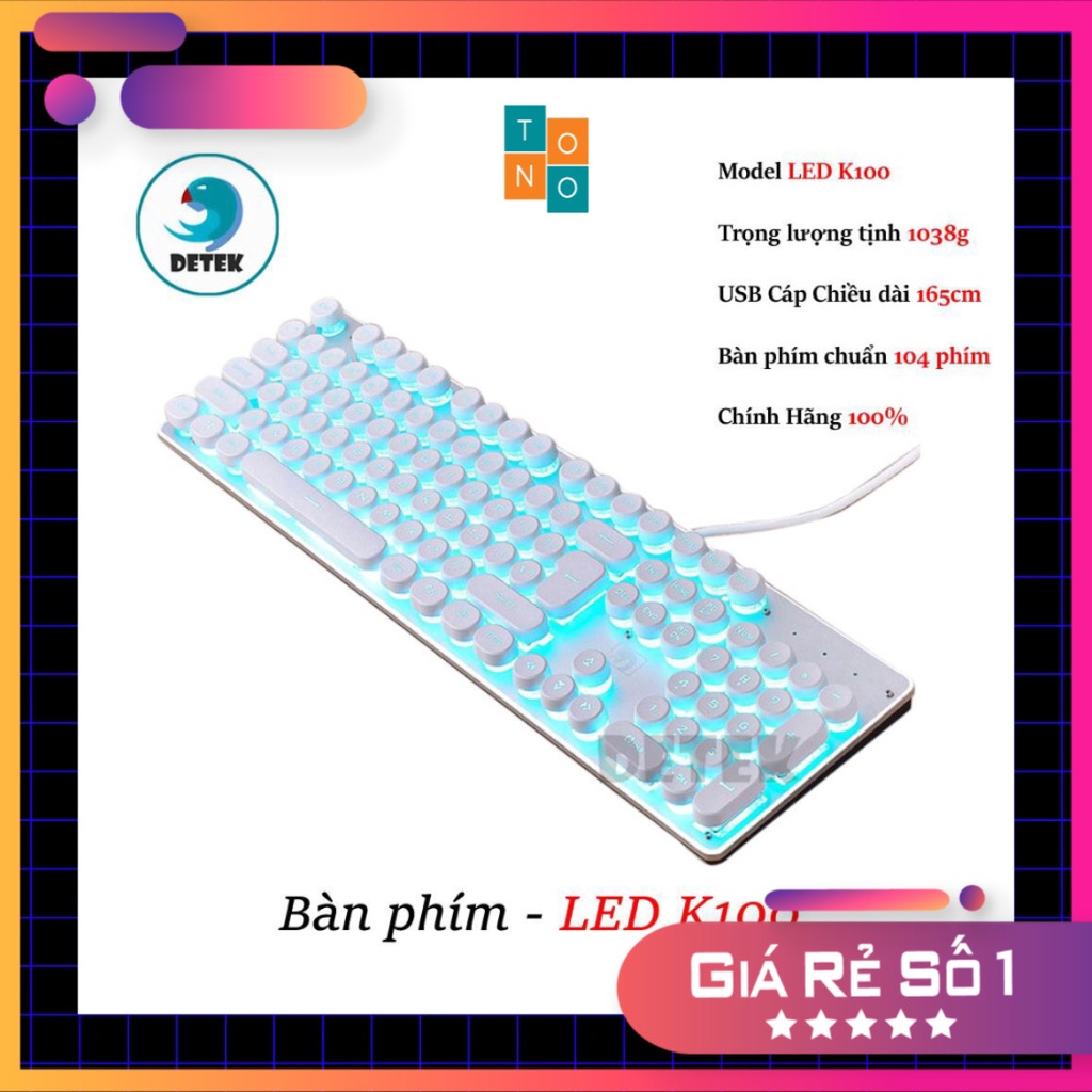 ⌨ Bàn phím keycap tròn Classic K100 K620 LED siêu đẹp | Chính Hãng | Bảo Hành 12 Tháng 1 Đổi 1