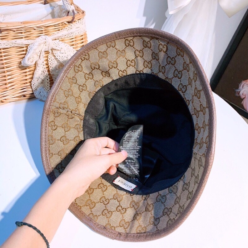 MŨ NÓN GUCCI NÂU BUCKET