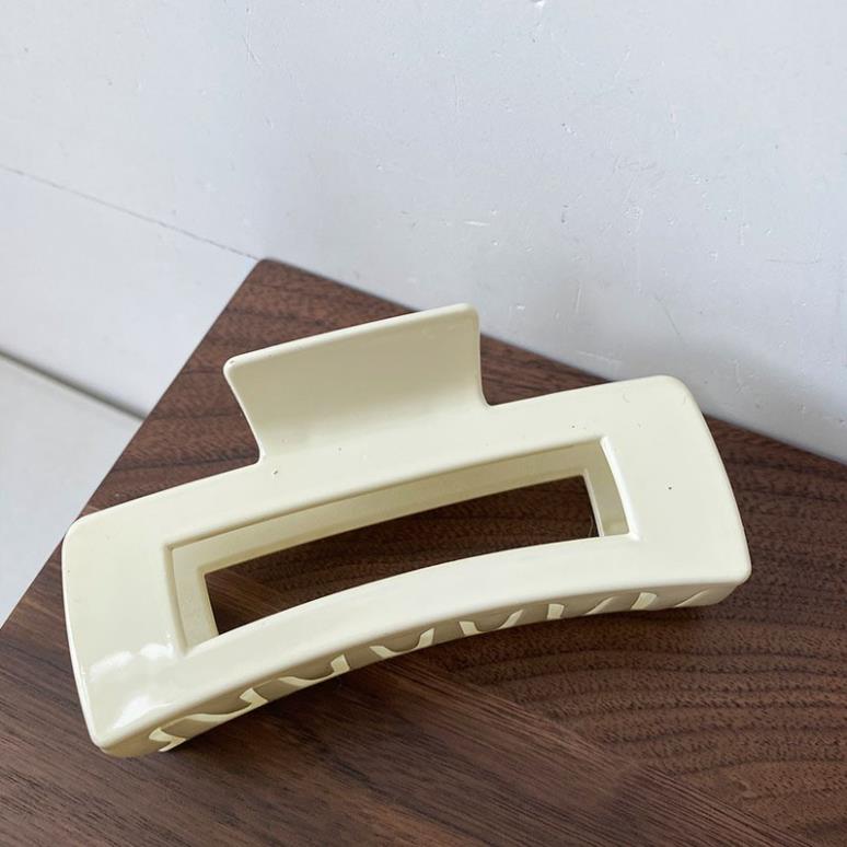 (0216) Cặp Tóc Tông Màu Trắng Be Pastel Đơn Giản Hàn Quốc Dành Cho Nữ