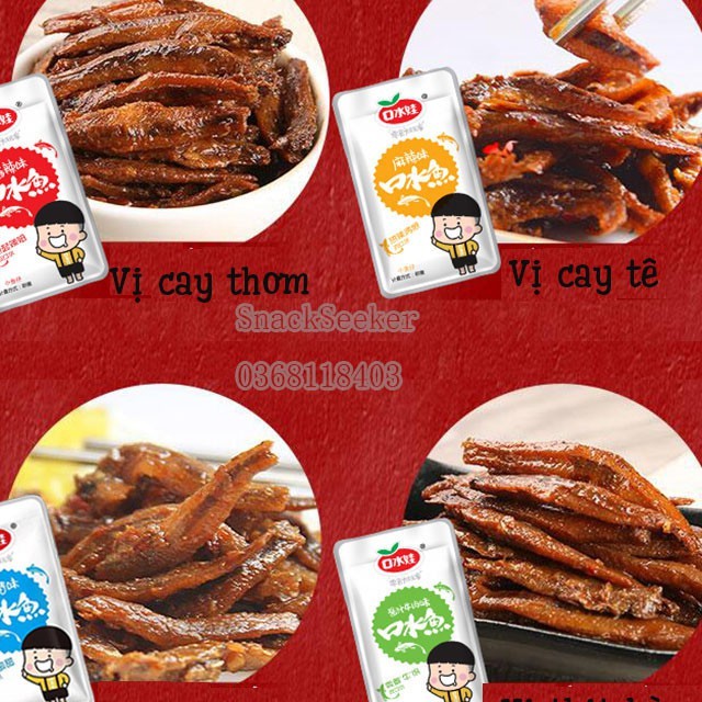 Cá sốt chua cay Koushuiyu siêu ngon gói 9gr - Đồ ăn vặt Trung Quốc thơm ngon -SNACK SEEKER