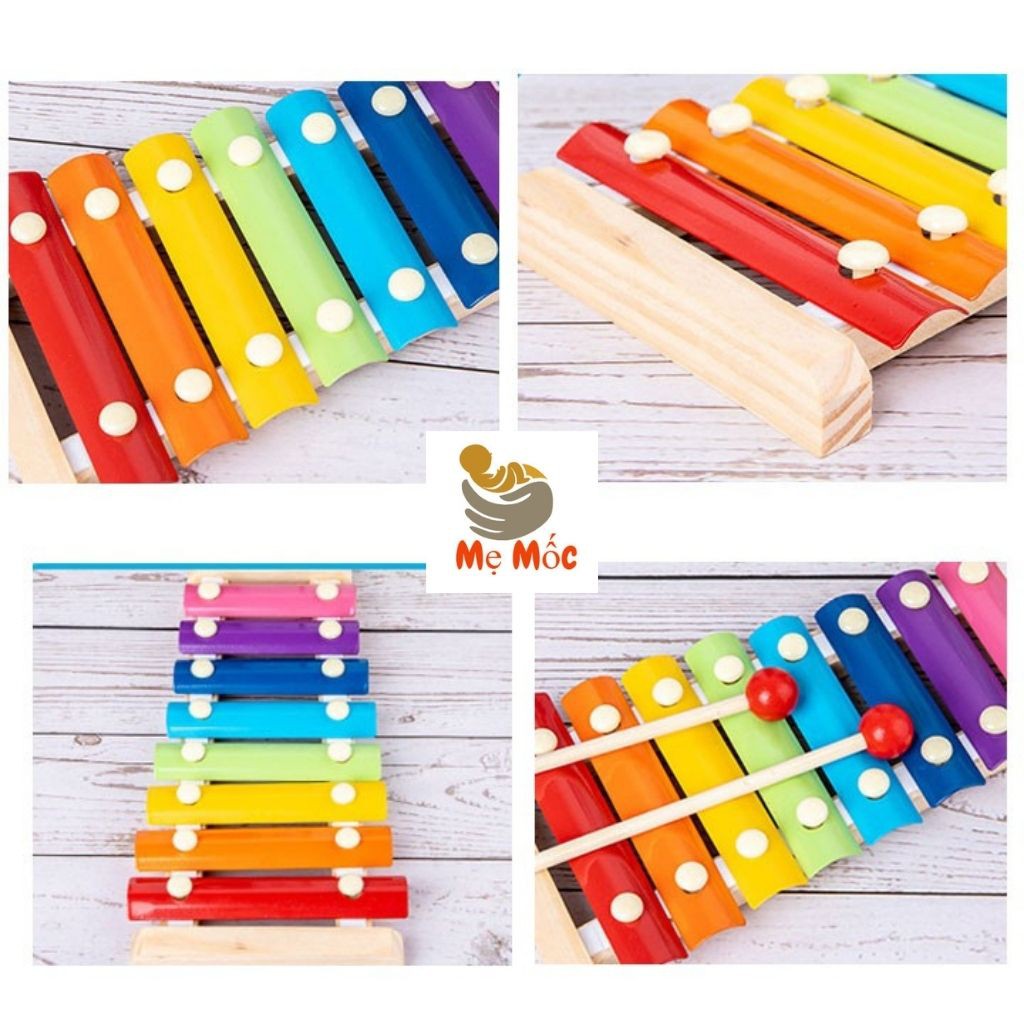 Đàn Gõ Nhạc cho bé - Đồ chơi Gỗ đàn gõ nhạc - Đàn Xylophone 8 thanh giúp bé kích thích phát triển giác quan[Shop Mẹ Mốc