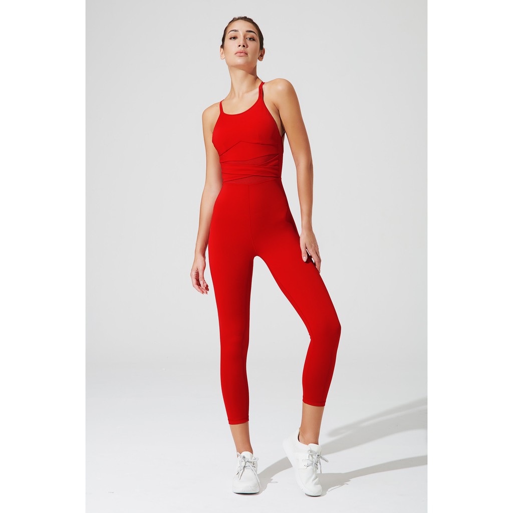 OLABEN Bộ liền tập Yoga Gym dáng Jumpsuit đỏ phiên bản giới hạn