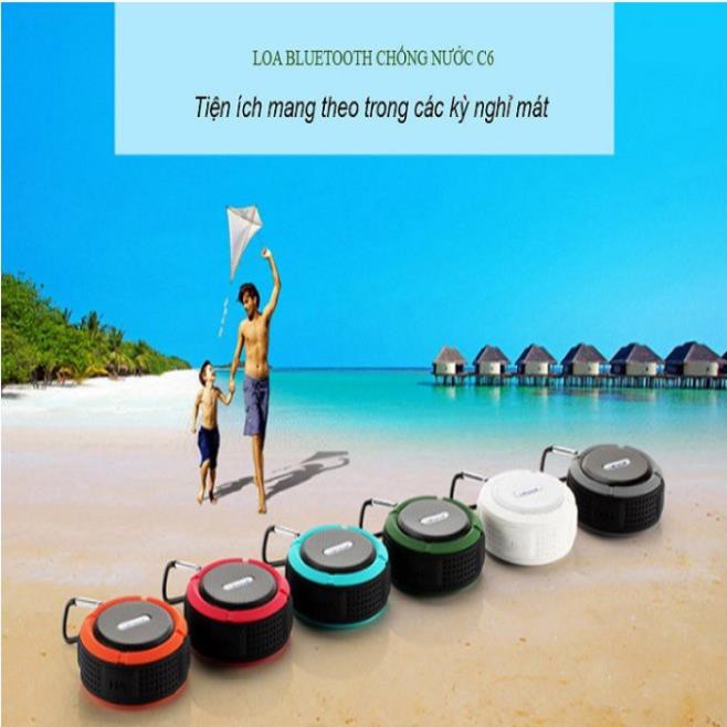 Mua ngay Loa Bluetooth C6 Mini Portable Chống Nước Âm Thanh Nổi Stereo Bass [Freeship 10k]