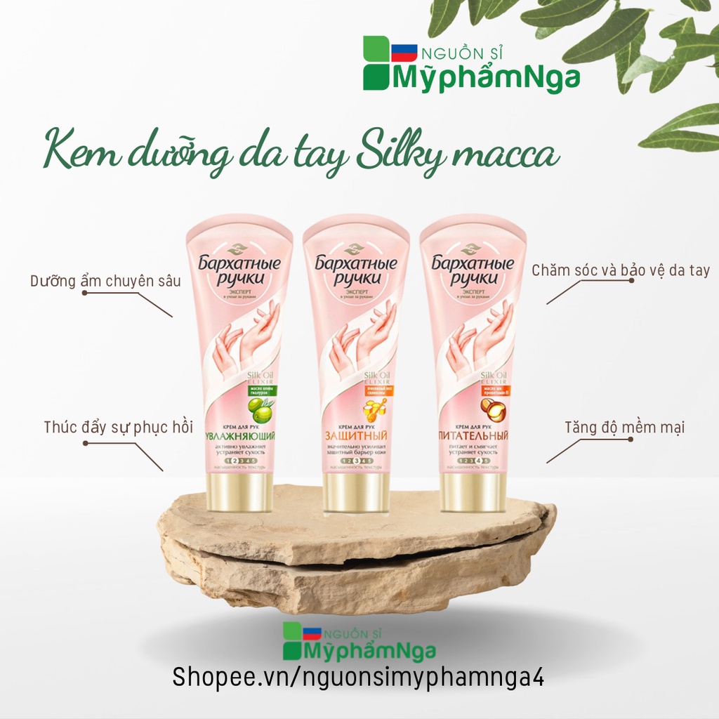 Kem dưỡng da tay Silky macca - Kem dưỡng da tay Nga