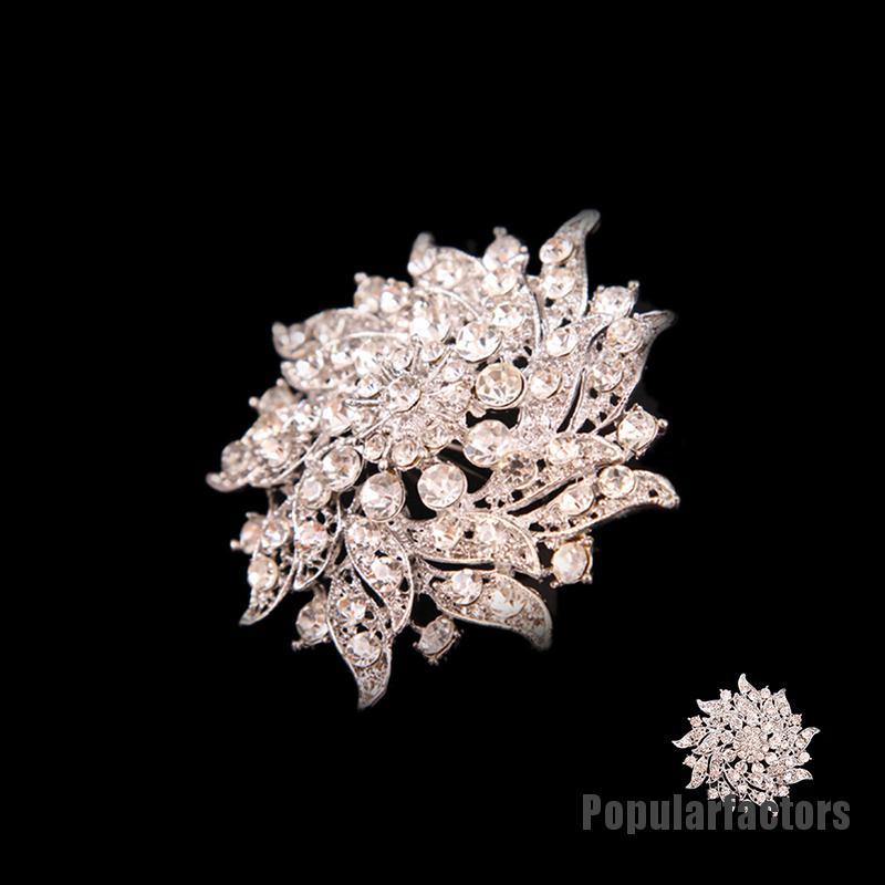 Ghim cài áo đính đá pha lê nhân tạo phong cách vintage cổ điển