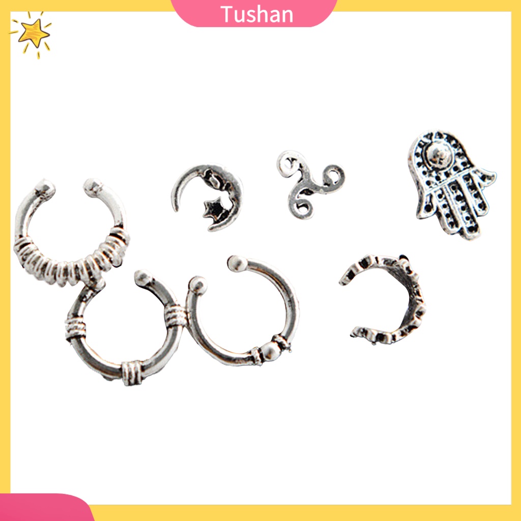 Set 8 khuyên tai phong cách thời trang Bohemian dành cho nữ