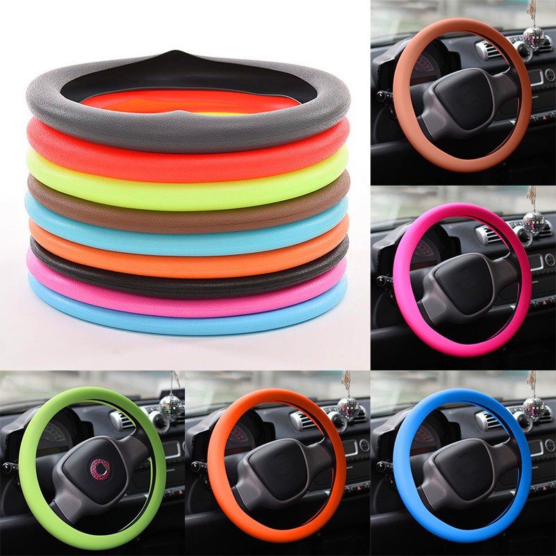 Bọc vô lăng oto bằng silicone nhiều màu tùy chọn