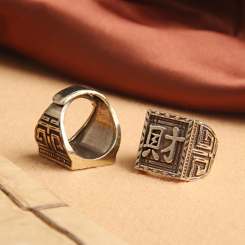 Nhẫn đồng thau thiết kế tinh xảo UNISEX