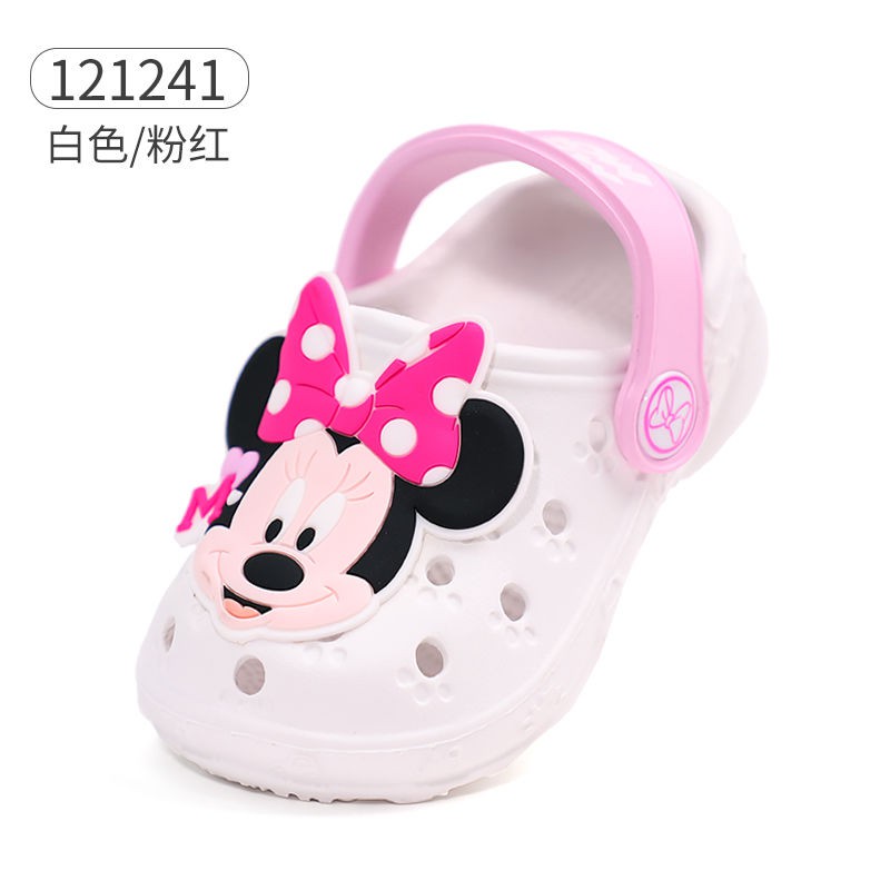 Giày Crocs Đi Biển Thoáng Khí Chống Trượt In Hình Disney Dễ Thương Cho Bé Trai