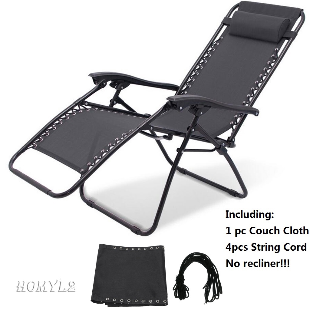 Fabric Cloth & Lace Replacement for Bench Leisure Folding Black