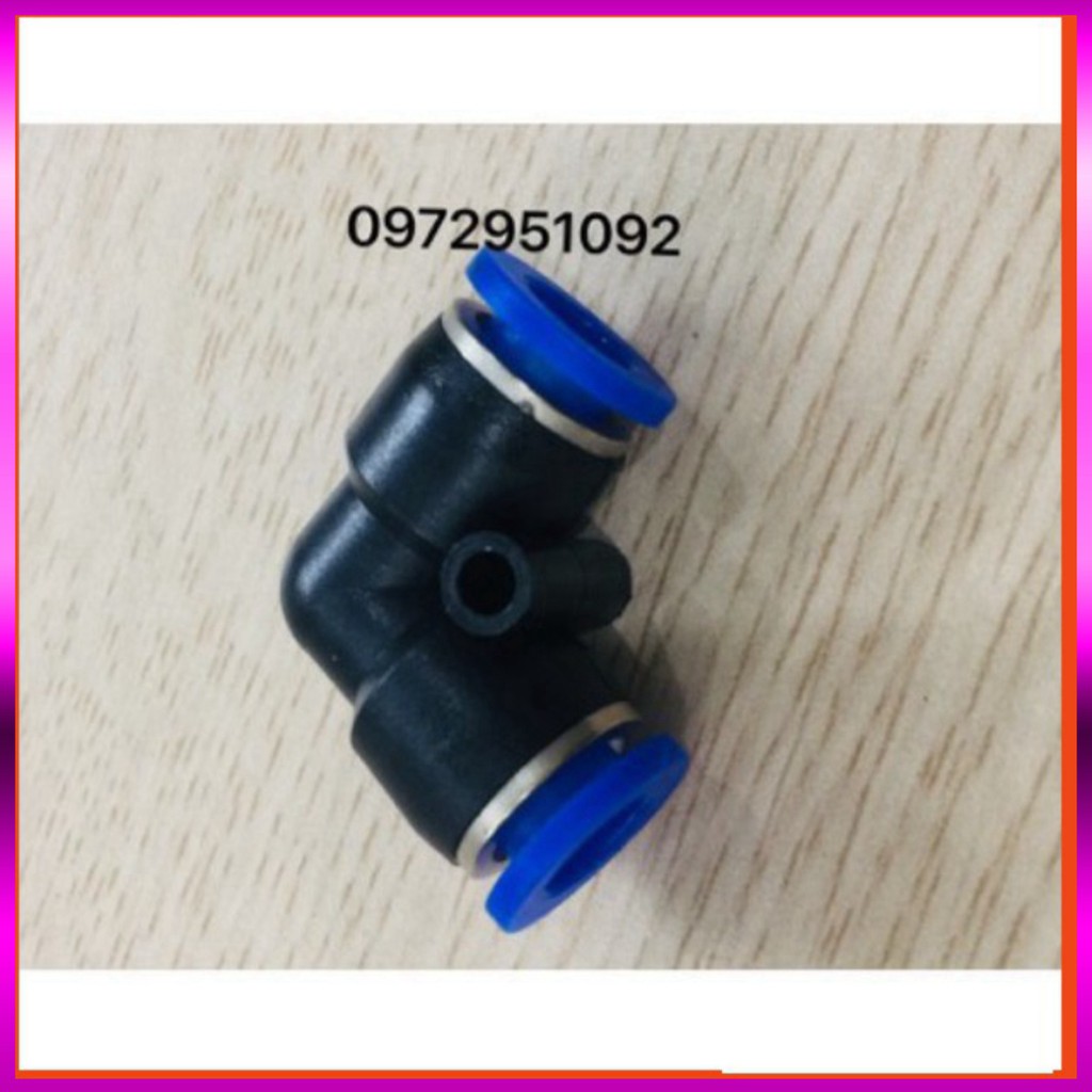 [GIÁ TỐT]  Nối Vuông Nhựa PE 8mm Để Nối Dây Phun Sương Ở Vị Trí Gấp Khúc