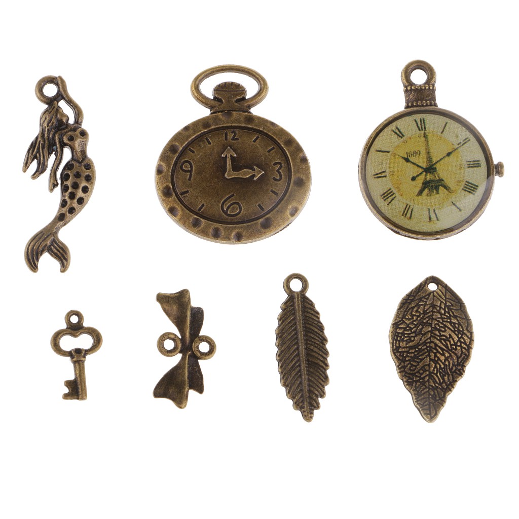 100 Grams Bulk Lots Ancient Steampunk Mix Charm Pendant Jewelry DIY Crafting