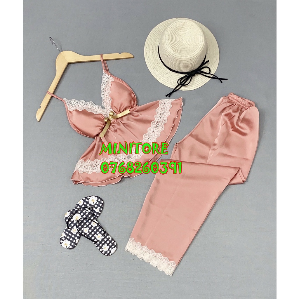 [DƯỚI 60KG] BỘ SATIN SIÊU SEXY CÓ MÚT NGỰC, KIỂU SEXY VẢI MỀM MỊN MÁT MẶC NGỦ BAO GỢI CẢM QUYẾN RŨ - Bộ Satin dúng