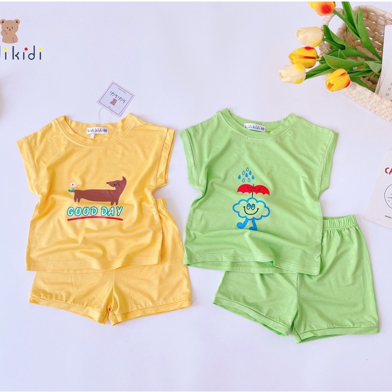 Đồ Bộ Bé Trai Thun Lạnh KidiKidi Sát Nách Quần Đùi Cho Bé
