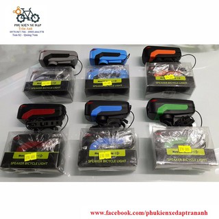 Đèn pha cảm ứng kèm còi xe đạp sạc USB