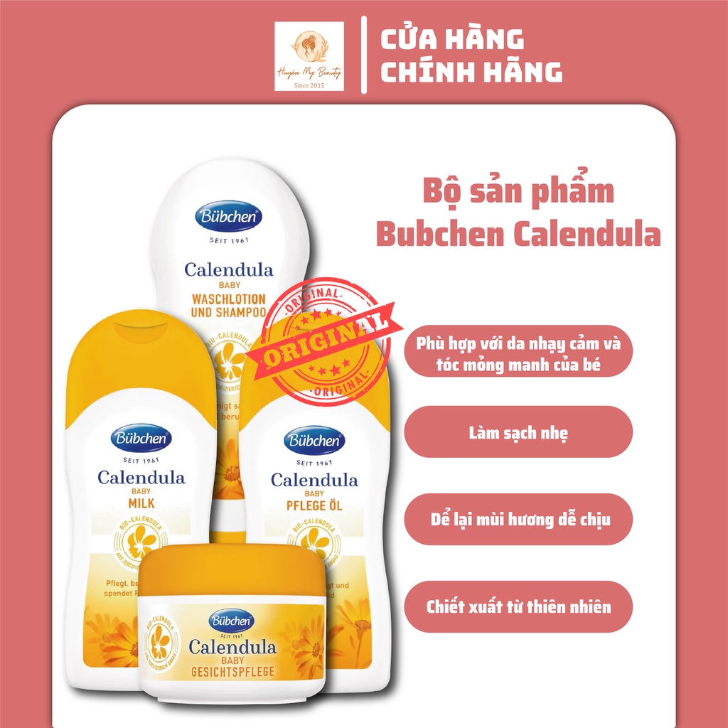 Bộ Sản Phẩm Chăm Sóc Da cho em bé Hữu Cơ Calendula Bubchen Đức