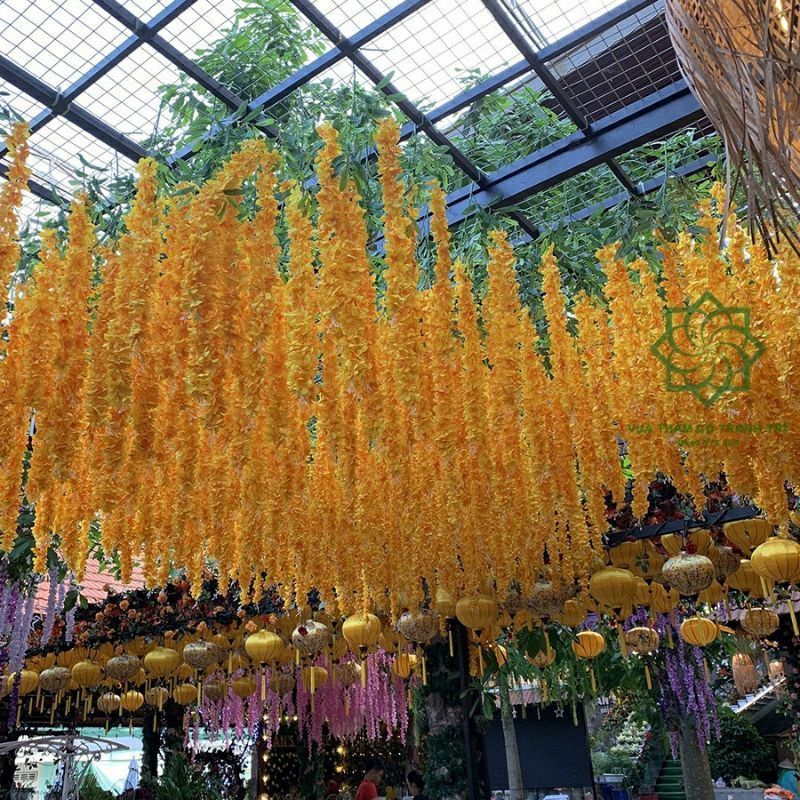 HOA TỬ ĐẰNG GIẢ DÙNG TRANG TRÍ QUÁN CAFE TRANG TRÍ SÂN VƯỜN ,TRANG TRÍ KHU VUI CHƠI