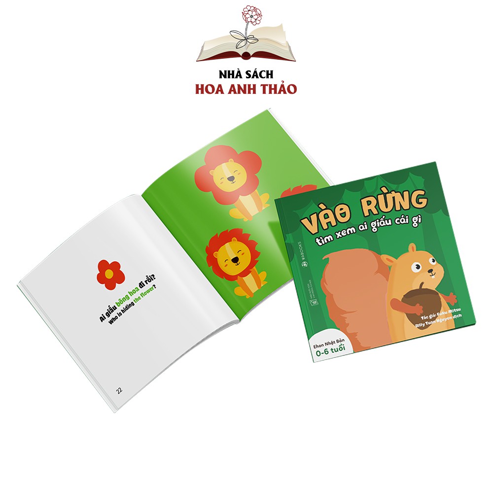 Sách Ehon Nhật Bản - Ai giấu cái gì song ngữ Việt Anh cho trẻ từ 0-4 tuổi (Combo 3 cuốn)