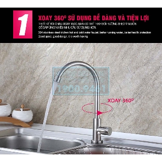 Vòi rửa chén lạnh 60111