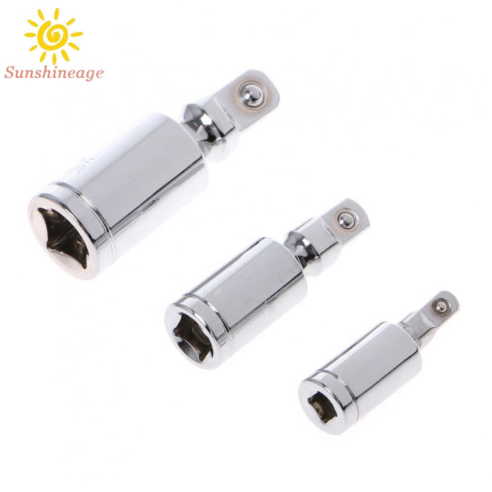 Universal-Joint 360°Ratchet Angle Extension Bar Socket Adapter 1/4 3/8 1/2
