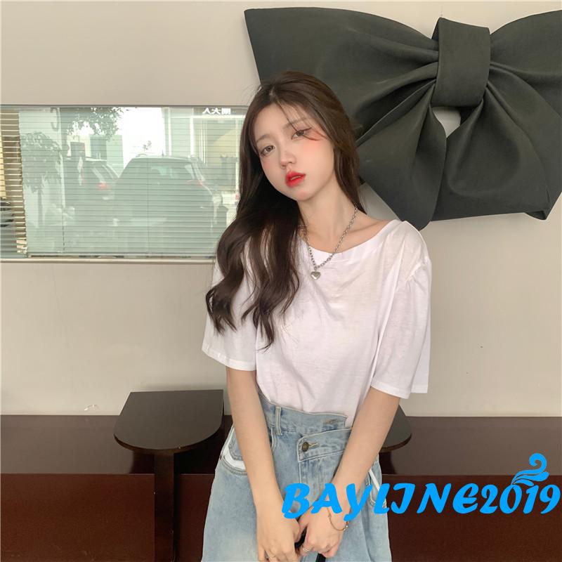 Áo Thun Nữ Ngắn Tay Cổ Tròn Hở Lưng Thời Trang