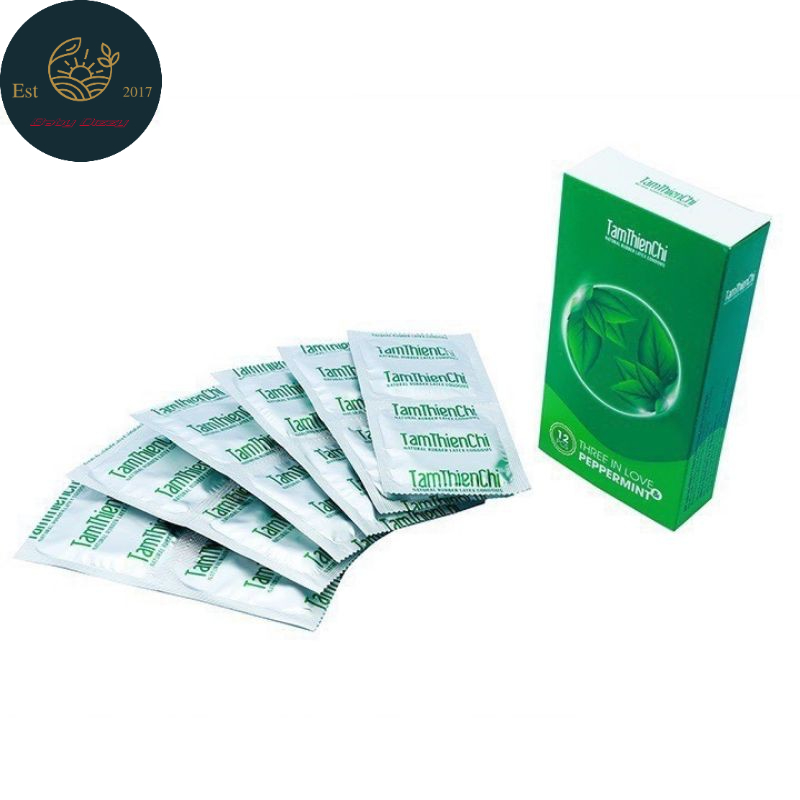 (12 CÁI) Bao cao su Three In Love Peppermint Tâm Thiện Chí