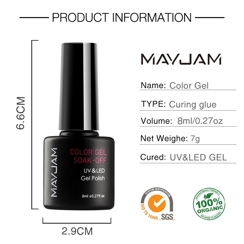 【BUY 3 GET 1 FREE】Gel Sơn Móng Tay Hiệu Ứng Mắt Mèo 8ml Mayjam