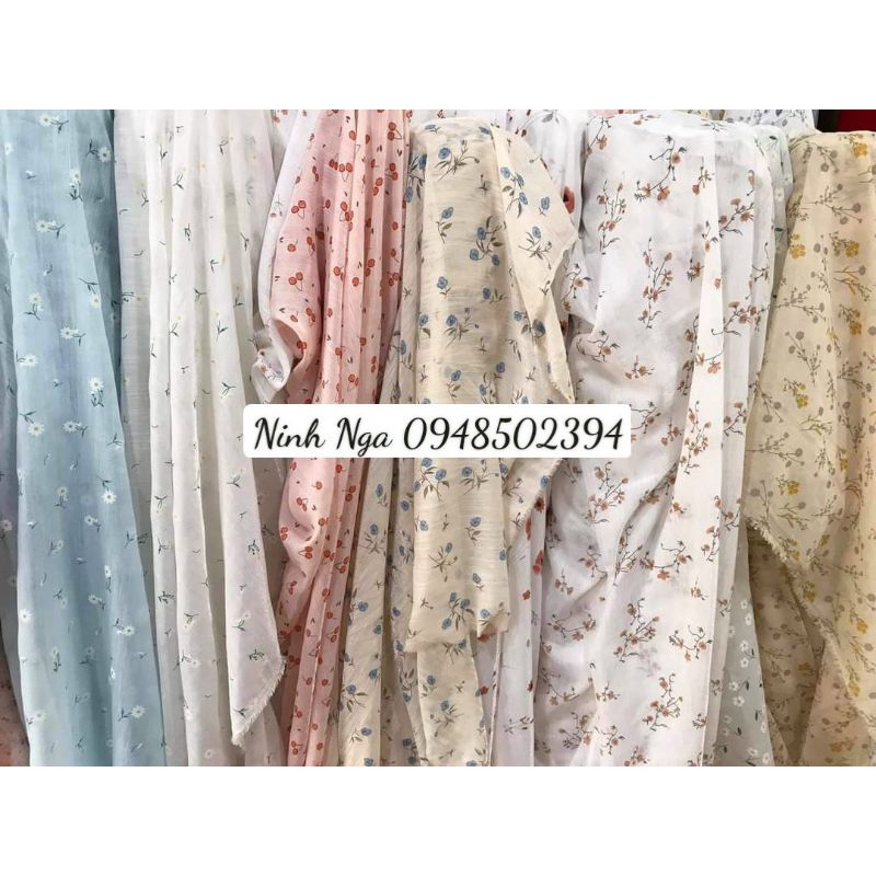 Vải tơ oganza xước hoa