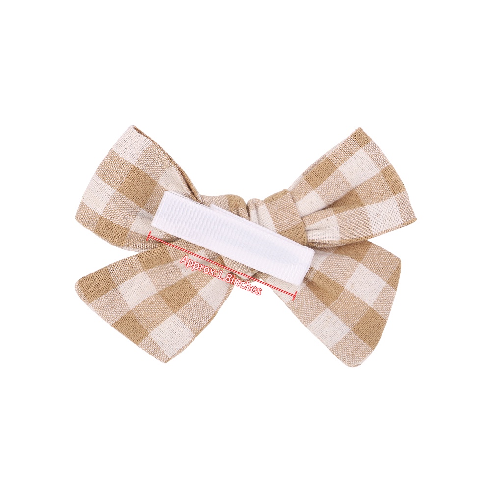 1 Kẹp tóc KIDSBOWS hình nơ họa tiết sọc caro/hoa/trơn dễ thương dành cho bé gái
