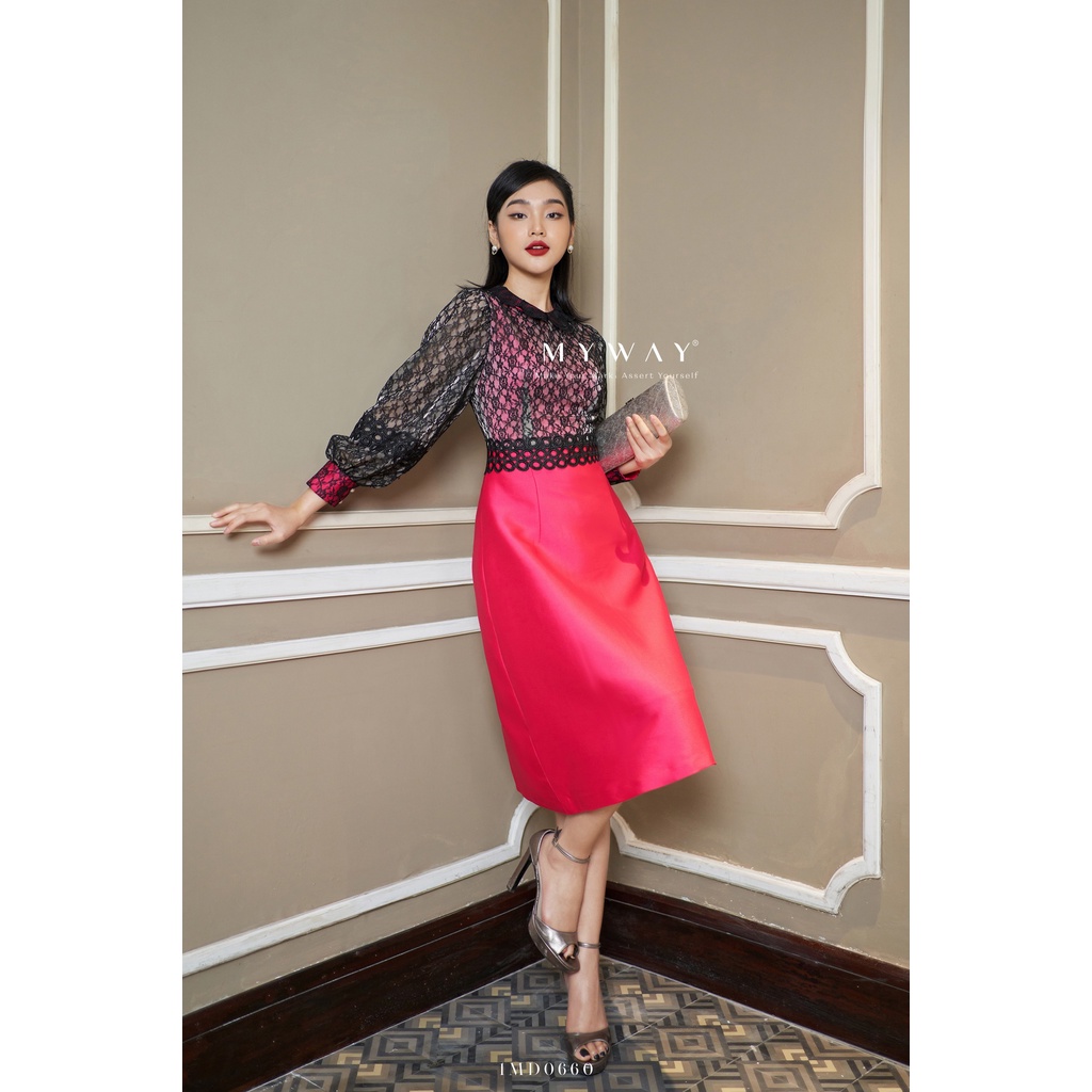 Đầm Ren Nữ Thiết Kế MY WAY Dáng A Sang Trọng 1MD0660