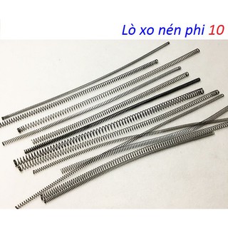 [5 CÁI] Lò xo nén phi ngoài 10mm, chiều dài 300mm