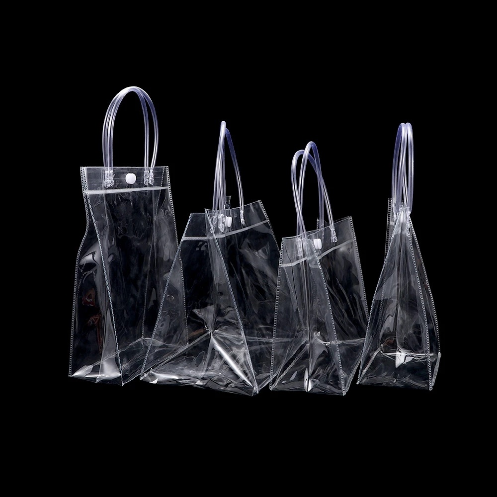 Túi Trong Suốt - Túi Xách Nhựa PVC Mua Sắm Chống Thấm Nước Bền Dẻo Duashop