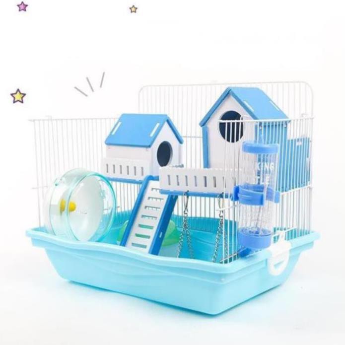 Lồng hamster biệt thự 2 tầng full đồ