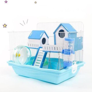 Lồng hamster biệt thự 2 tầng full đồ
