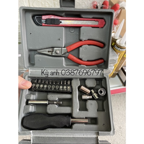 Bộ dụng cụ sửa chữa đa năng cầm tay 24 món gồm tô vít các loại kìm