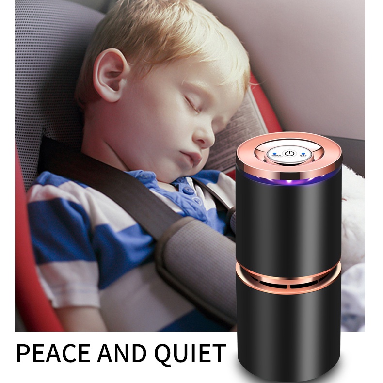 Máy Lọc Không Khí Khử Trùng Ion Âm Xoay 360 Độ Cho Xe Hơi° Đèn Nhiều Màu Sắc Khử Mùi Không Gây Mùi Cho Xe Hơi Và Nhà Cửa