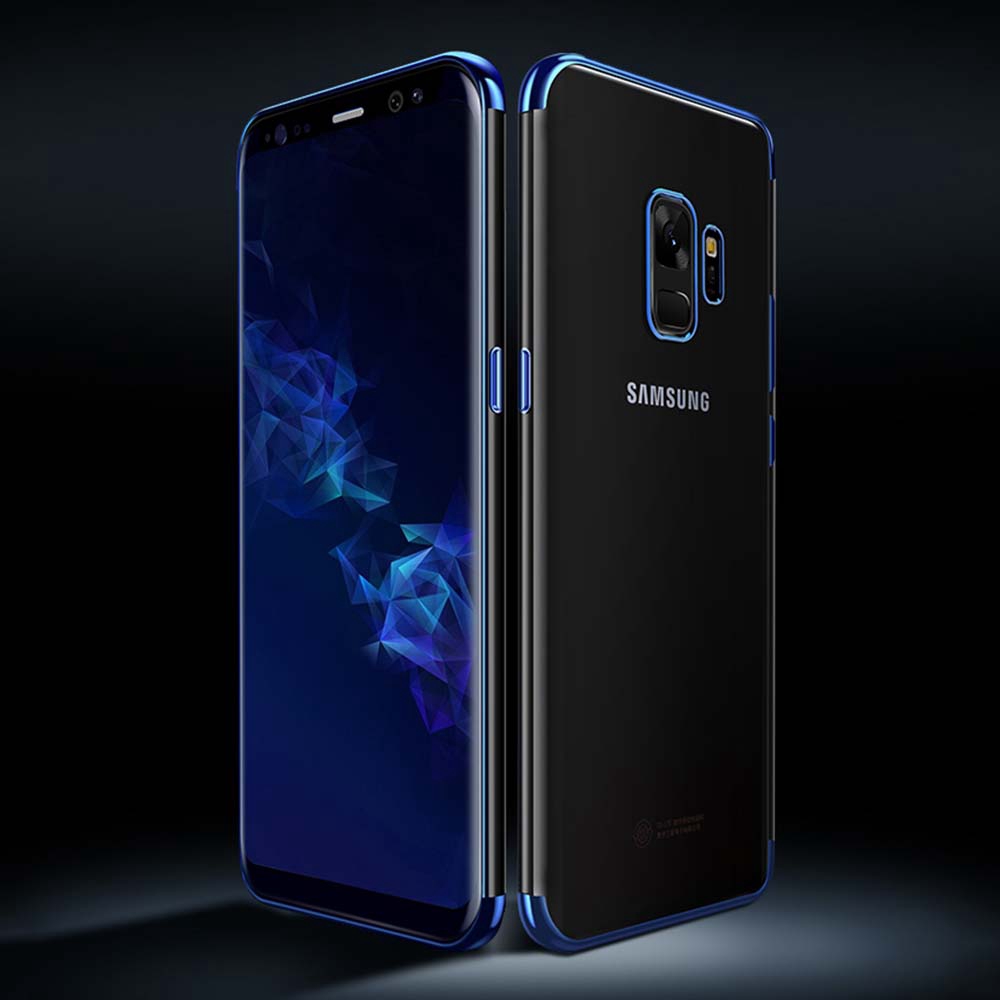 Ốp điện thoại silicon TPU mềm mạ trong suốt siêu mỏng cho Samsung Galaxy S10 S9 S8 Plus S7 S7edge S20FE S10e