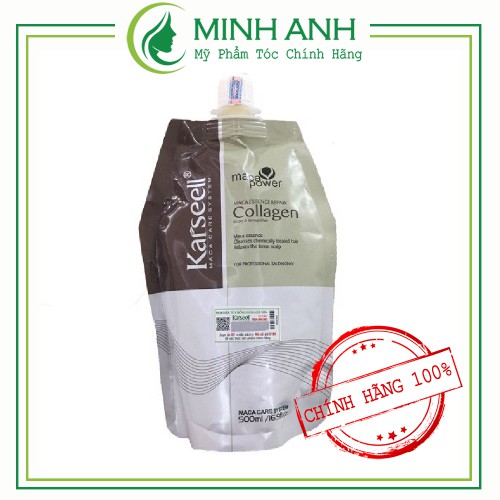 Kem Hấp Ủ Xả Phục Hồi Tóc Collagen Karseell Maca 500ML