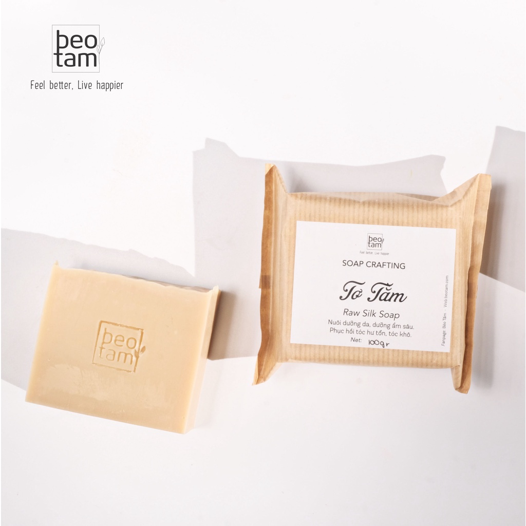 Xà phòng Tơ Tằm Bèo Tấm từ sợi tơ tằm tự nhiên giúp da trắng sáng mịn màng, chống lão hóa, chống tia UV gây hại 100gr